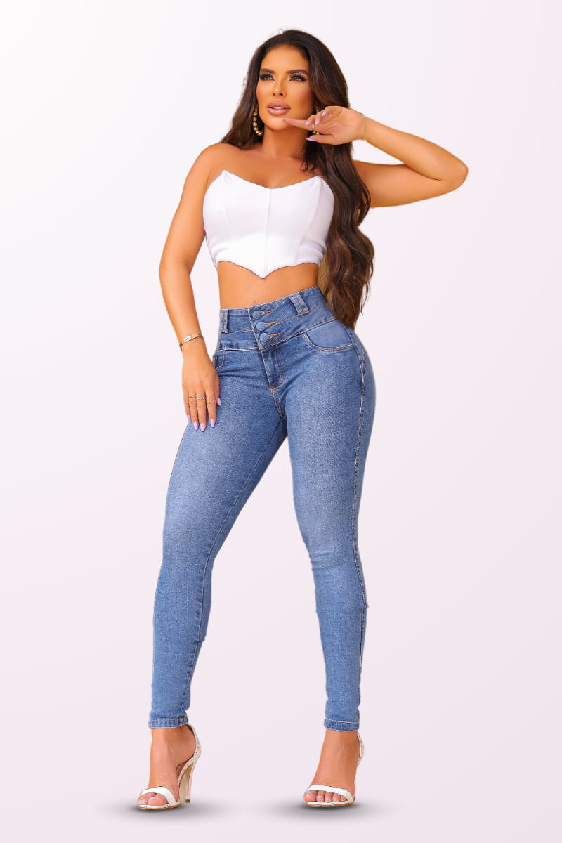 Calça Jeans Modeladora Fatal Mega Bumbum Apaixonante - CH7503