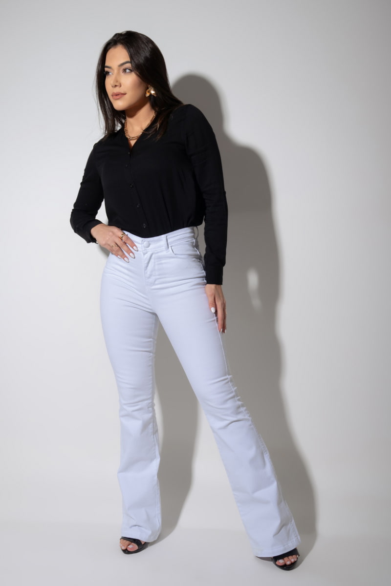 Calça Jeans Modeladora Milagrosa Flare Cós Alto CH110