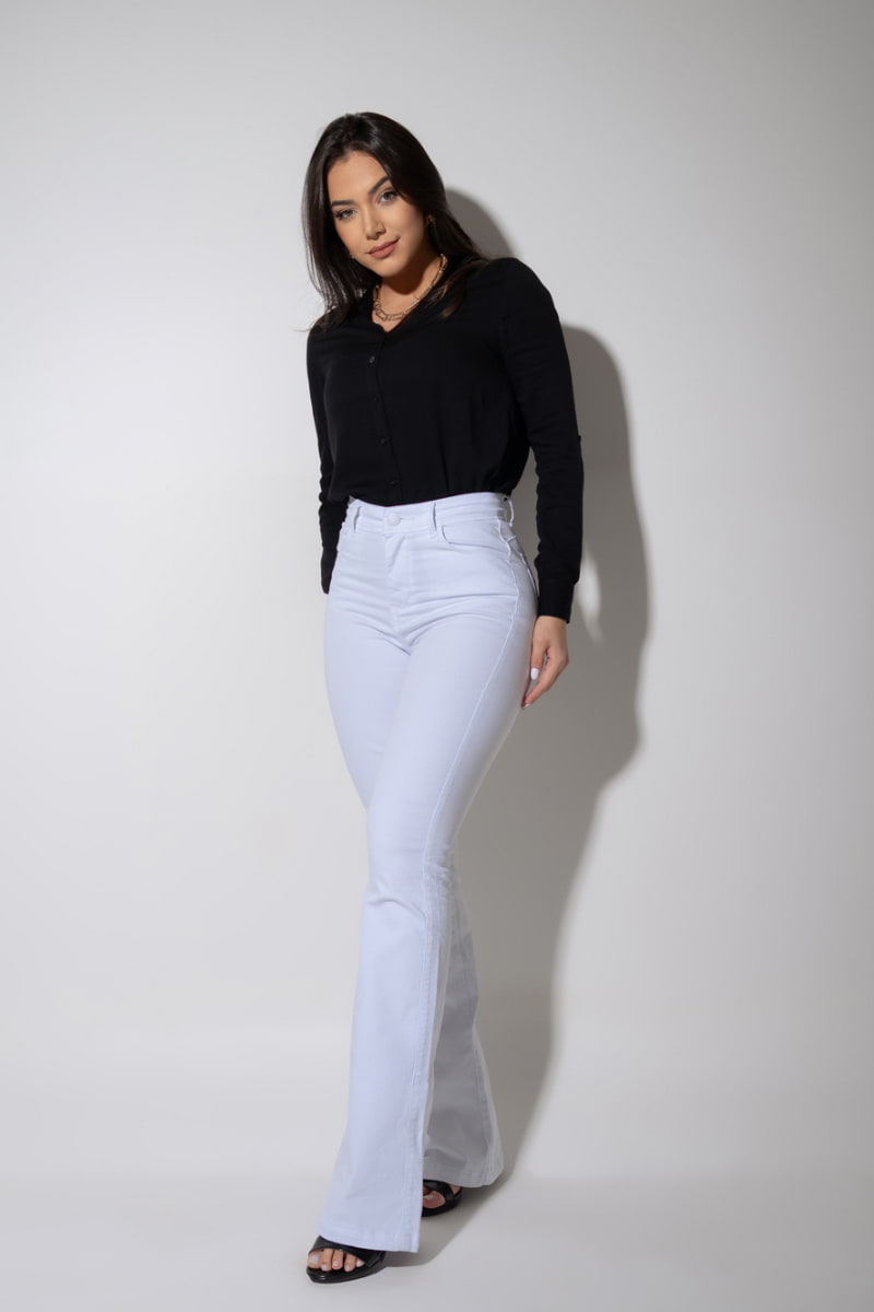 Calça Jeans Modeladora Milagrosa Flare Cós Alto CH110