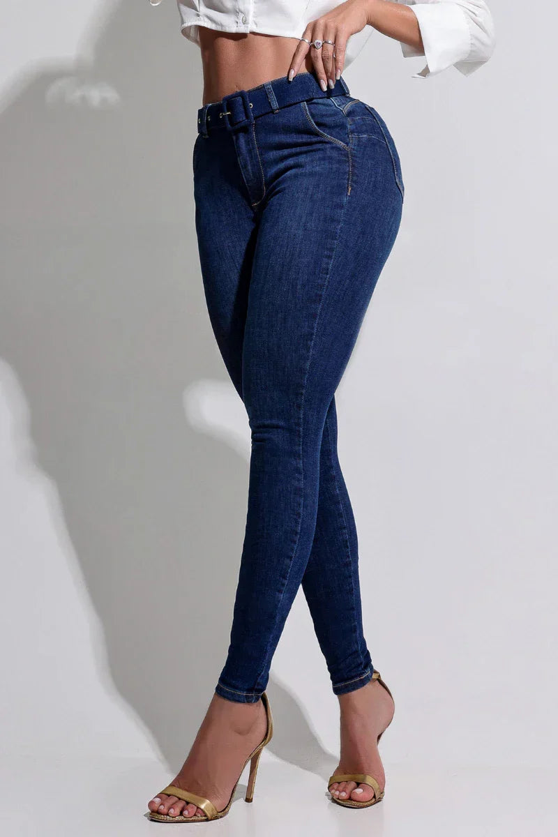 Calça Jeans Modeladora com Cinto - CH81