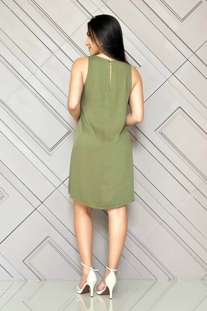 Vestido Verde Militar Glamor CH76